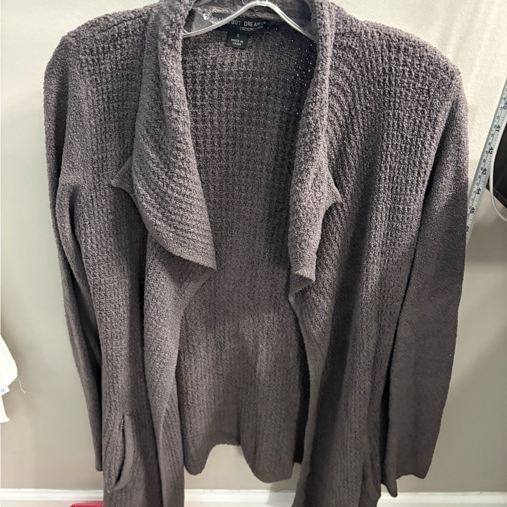 Barefoot Dreams Dark Gray Open Front Cardigan